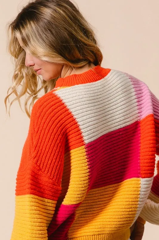 Check Mate Color Block Sweater