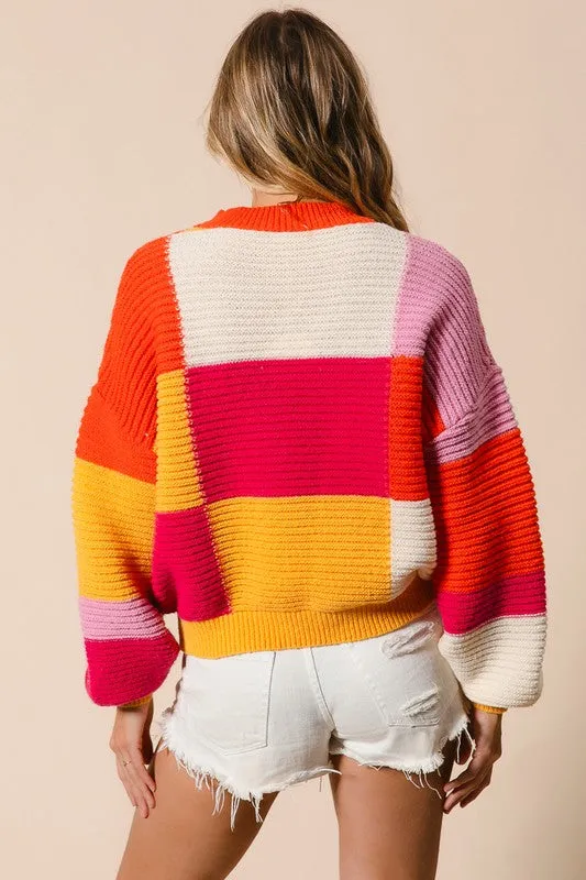 Check Mate Color Block Sweater