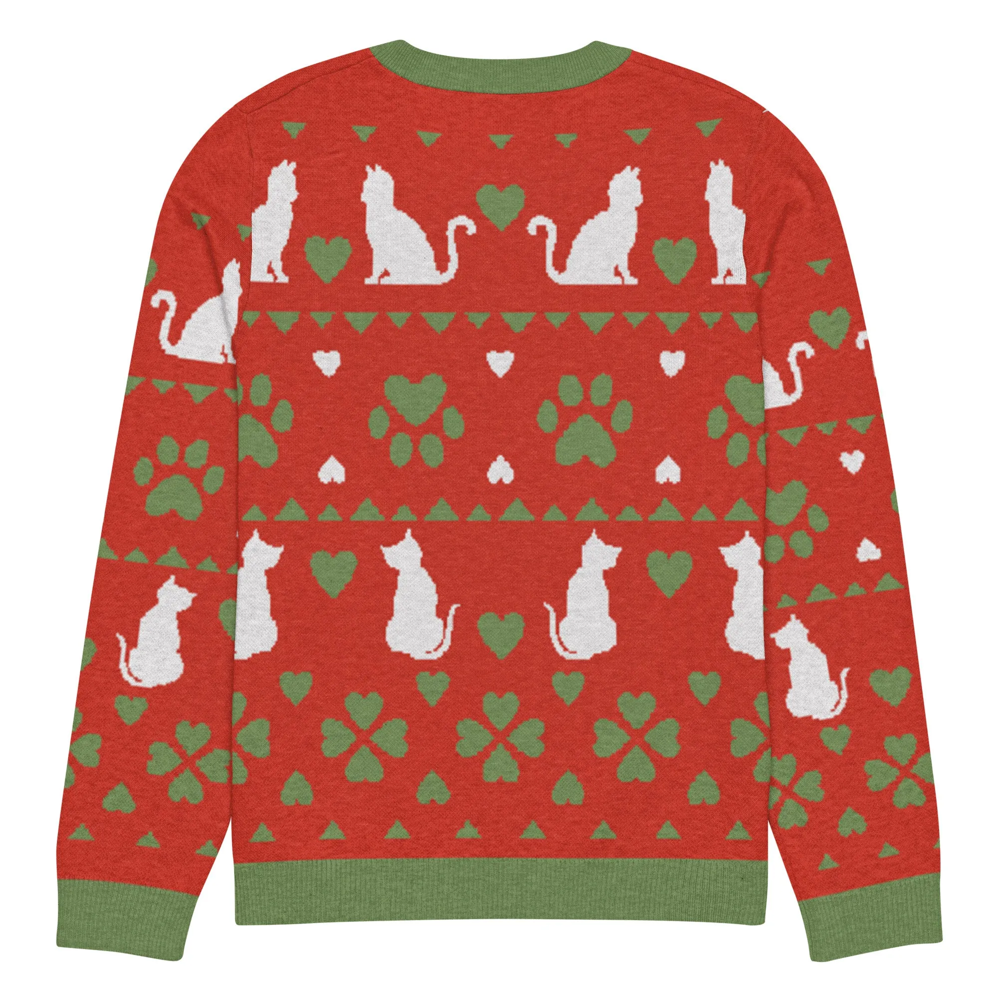 Christmas Cats Knitted Crewneck Sweater