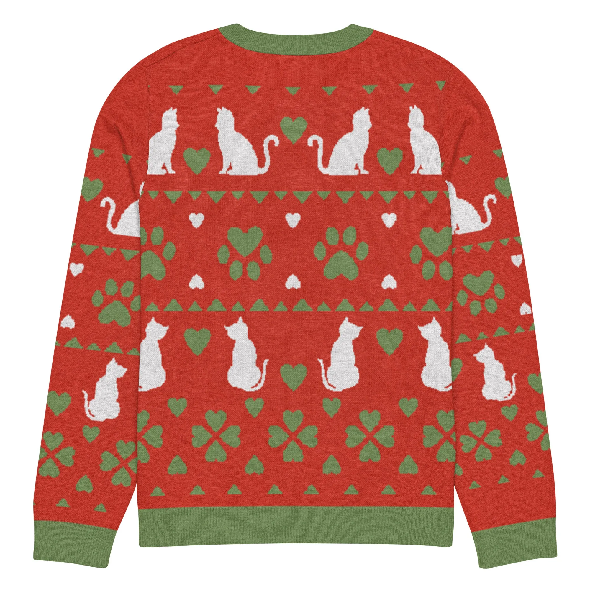 Christmas Cats Knitted Crewneck Sweater