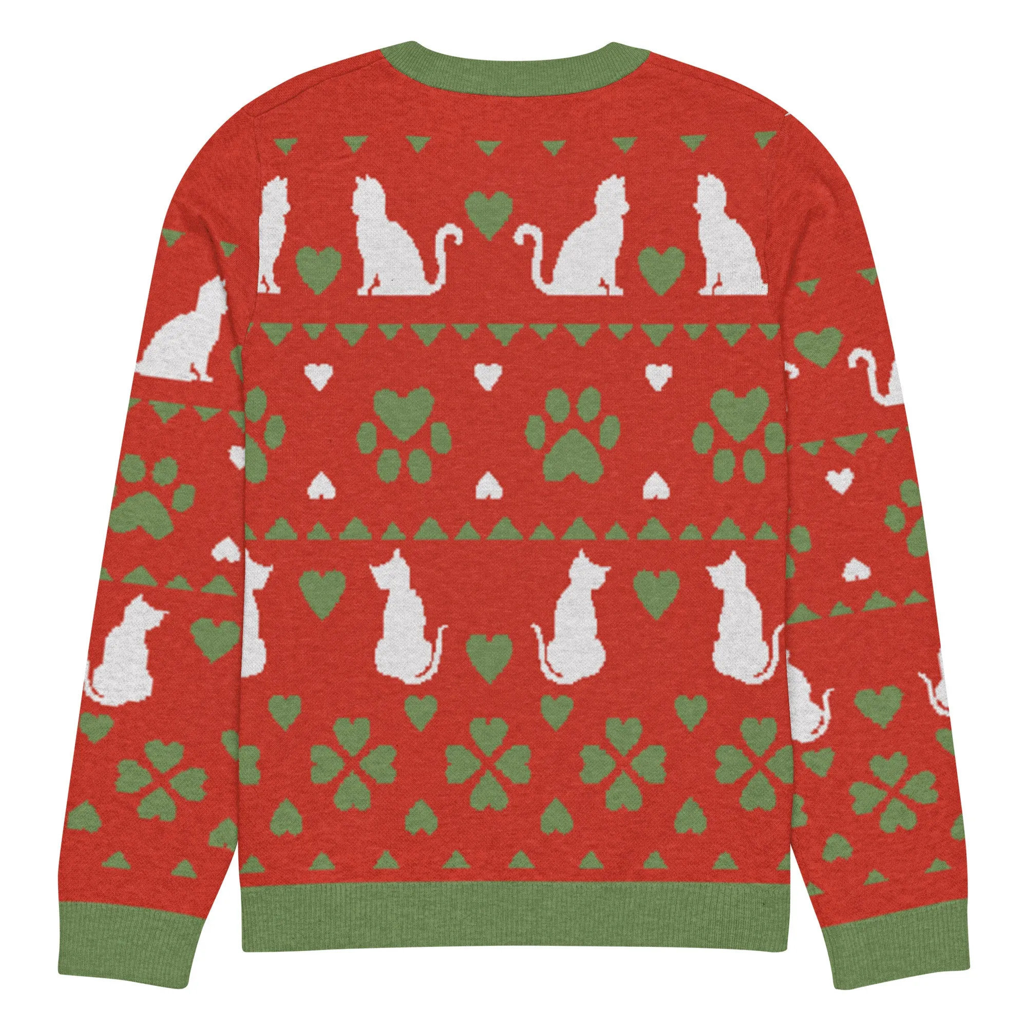 Christmas Cats Knitted Crewneck Sweater