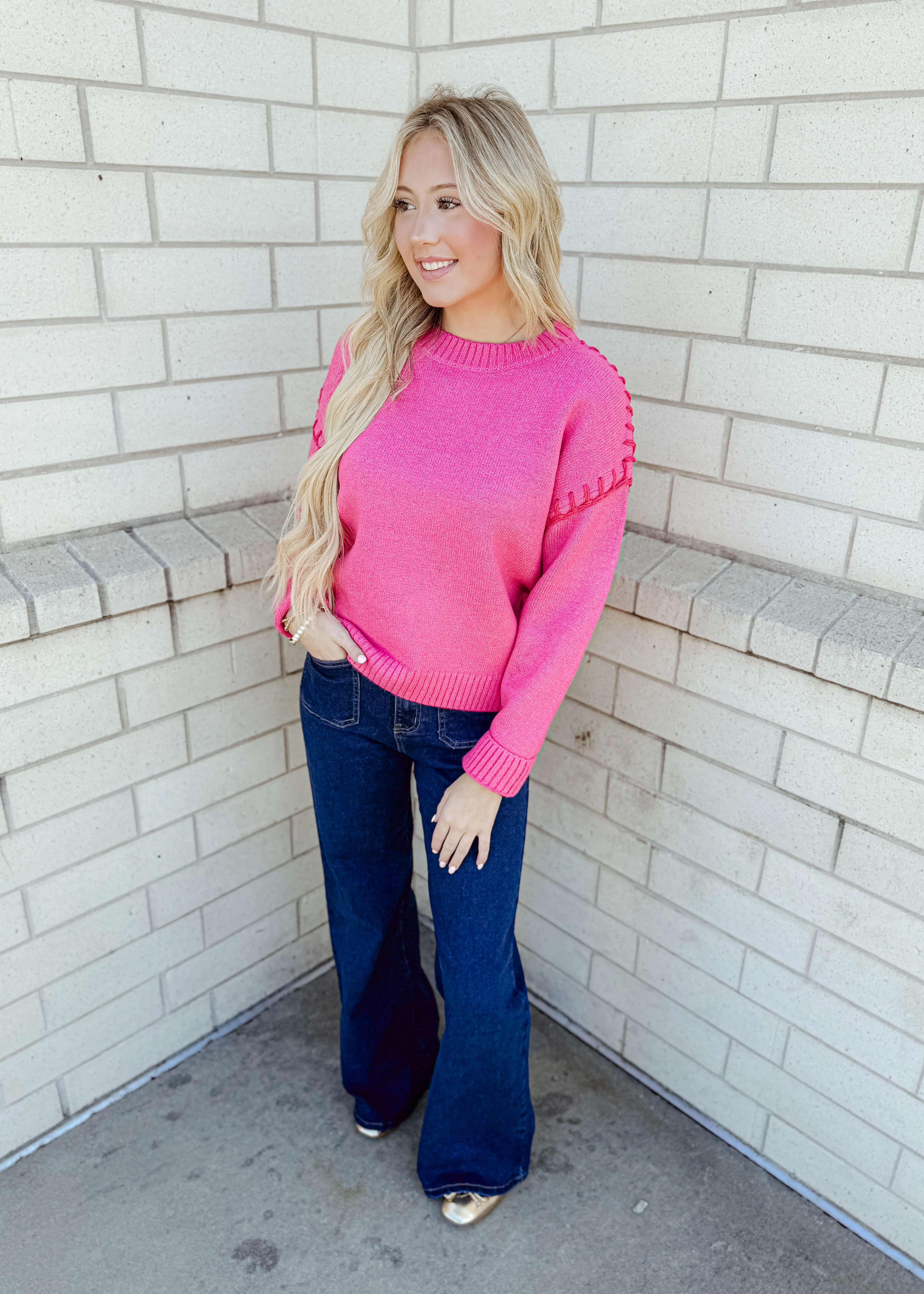 Clare Top Stitch Sweater Top