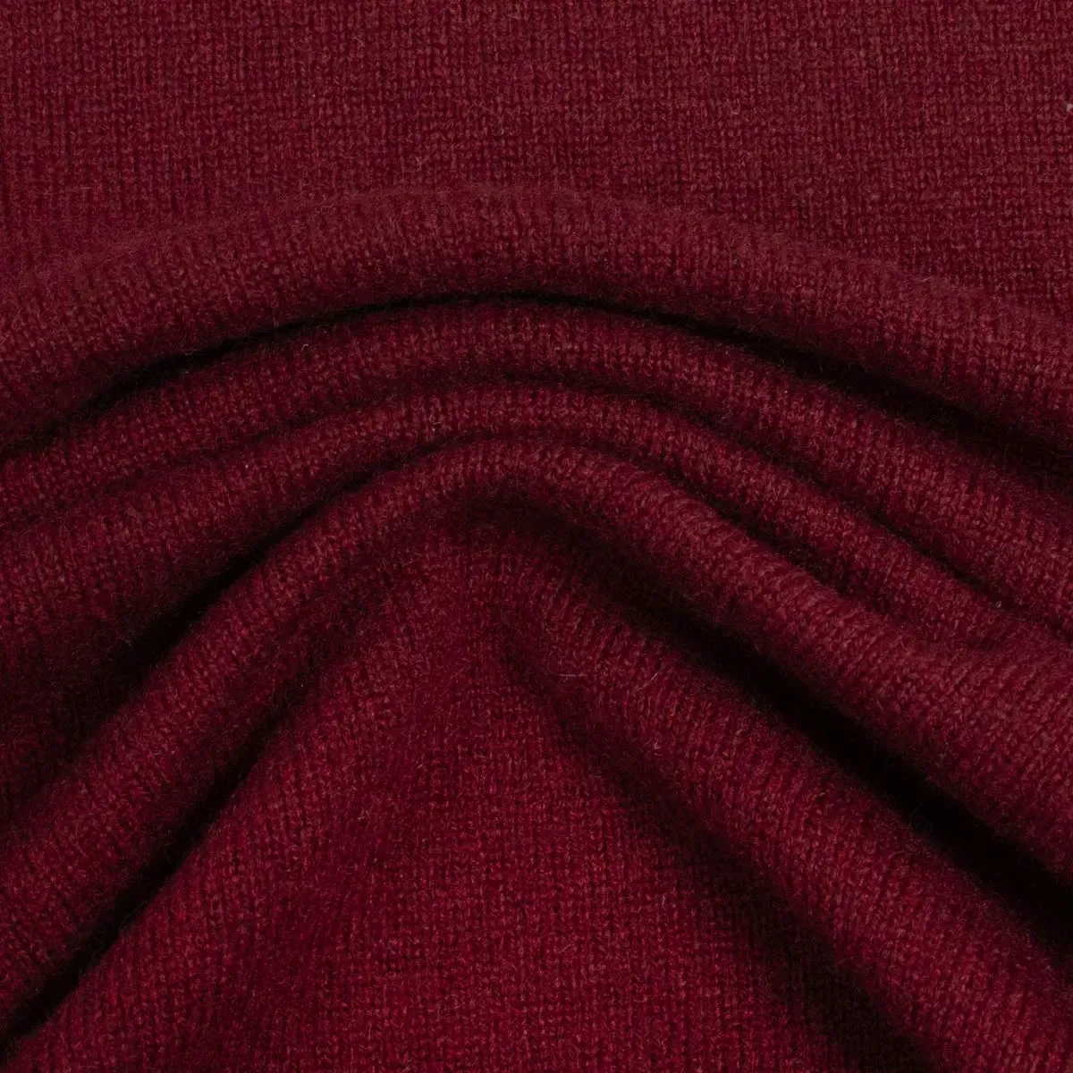 Claret Red Chatsworth 2ply V-Neck Cashmere Sweater