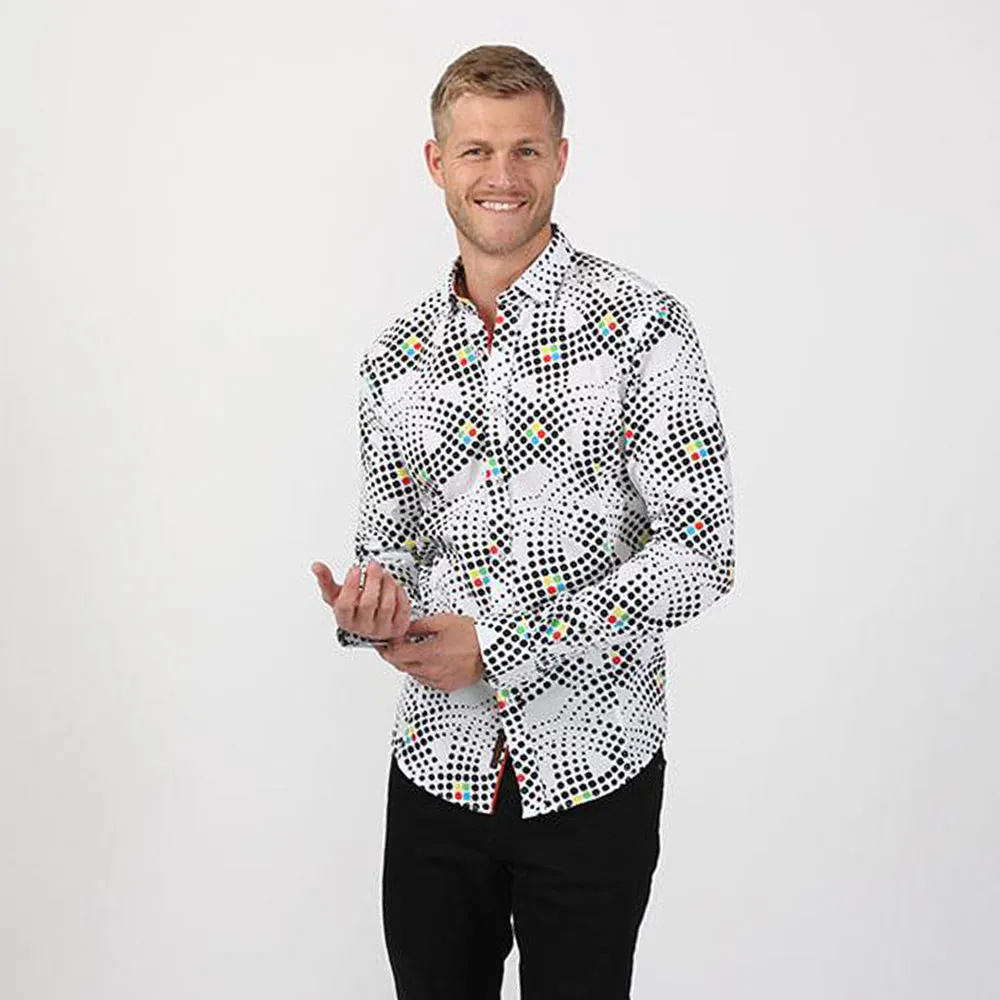 Colorful Dot Design Button Down Shirt