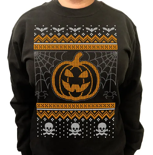 Creepy Christmas Ugly Christmas Sweater Crew Neck Sweat Shirt