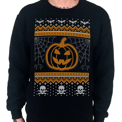 Creepy Christmas Ugly Christmas Sweater Crew Neck Sweat Shirt