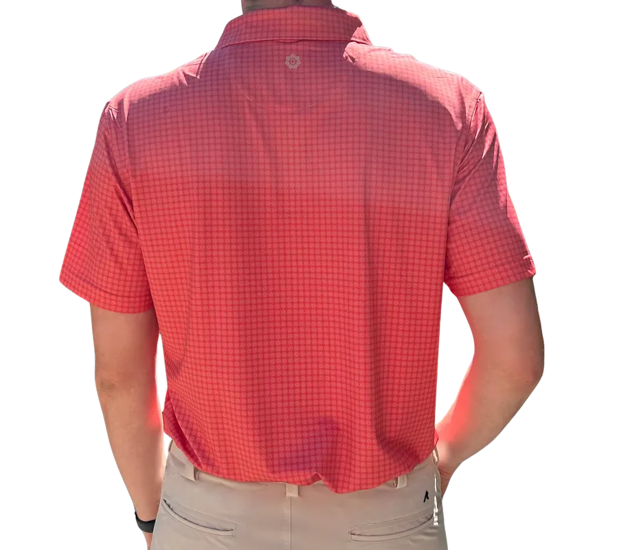 Danini Men's S/S Polo - Coral Print