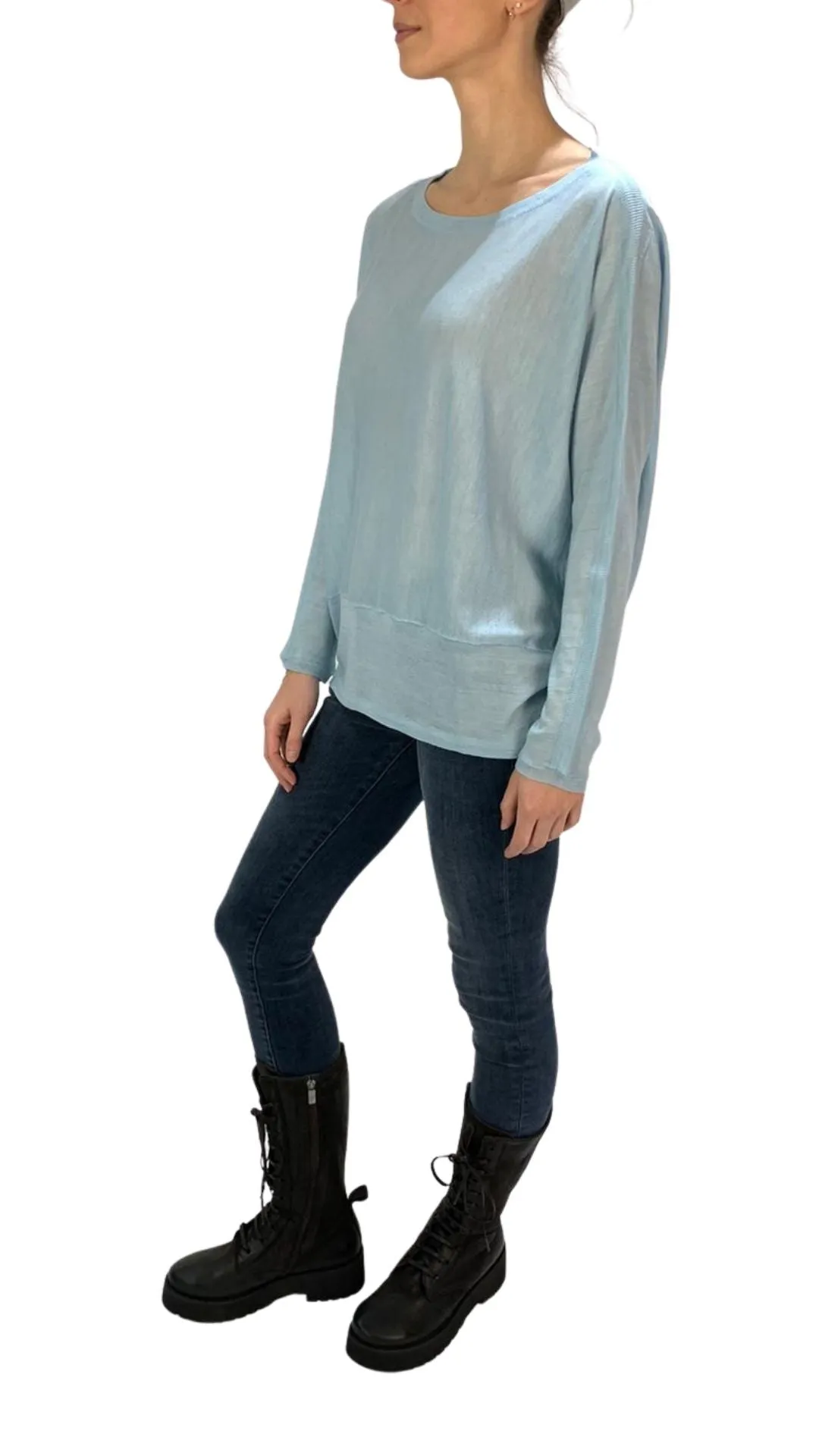 'Delta' Light Blue Sweater