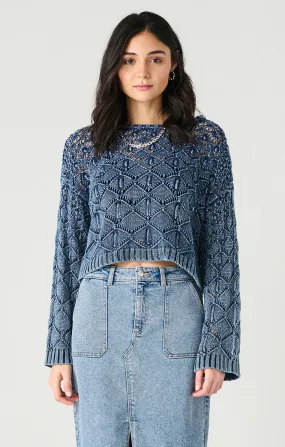 Dex Long Sleeve Crochet Sweater