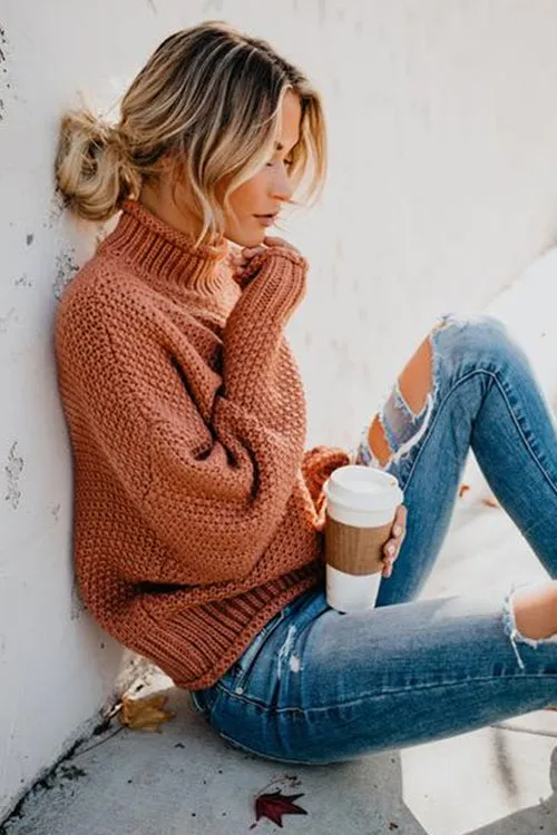 Emerson High-neck Knit Sweater