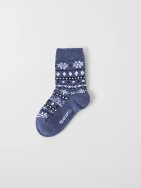 Fairisle Merino Kids Socks