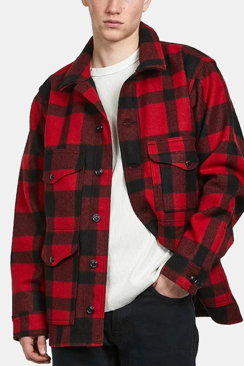 Filson Mackinaw Wool Cruiser Jacket (Red/Black Plaid)