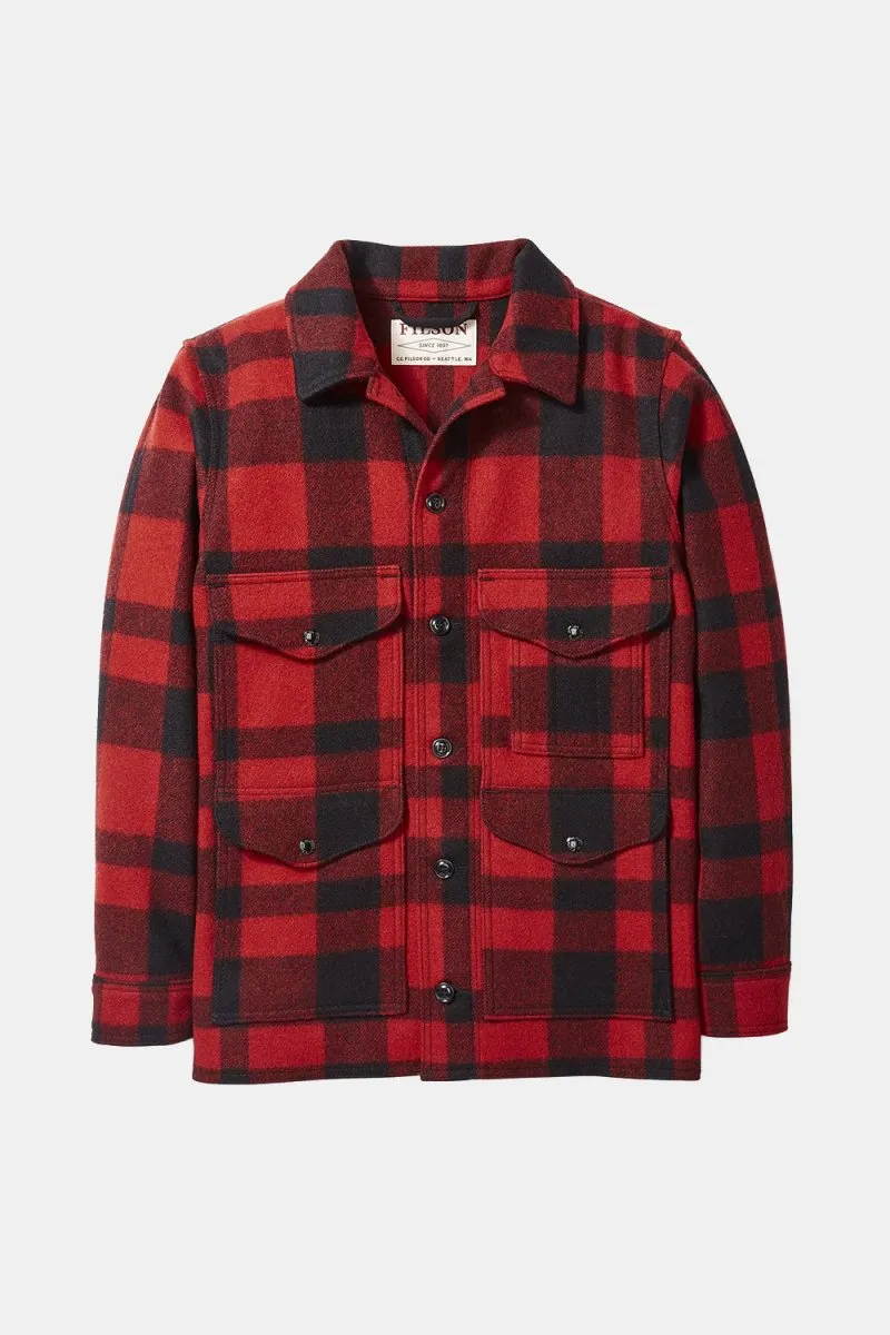 Filson Mackinaw Wool Cruiser Jacket (Red/Black Plaid)