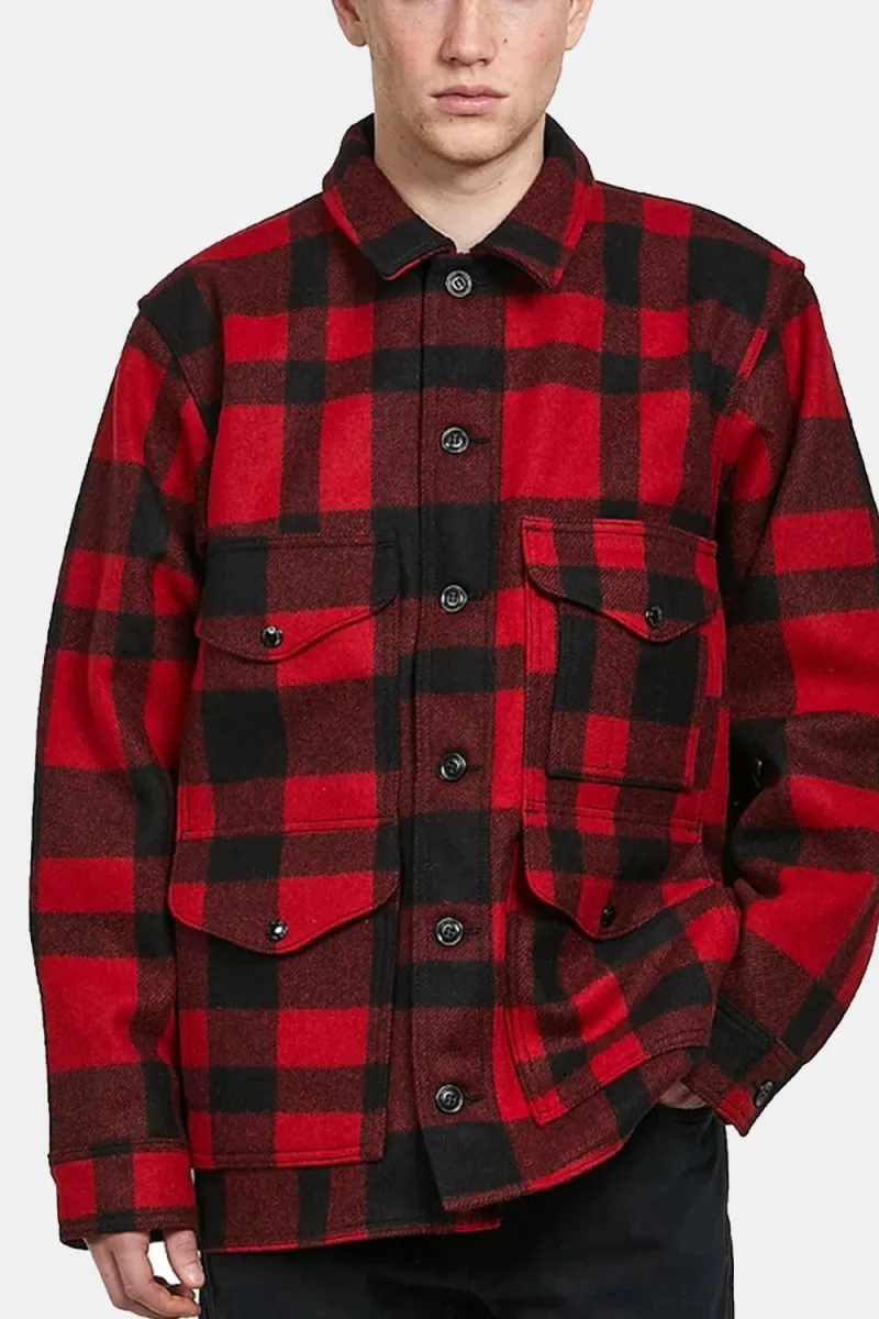 Filson Mackinaw Wool Cruiser Jacket (Red/Black Plaid)