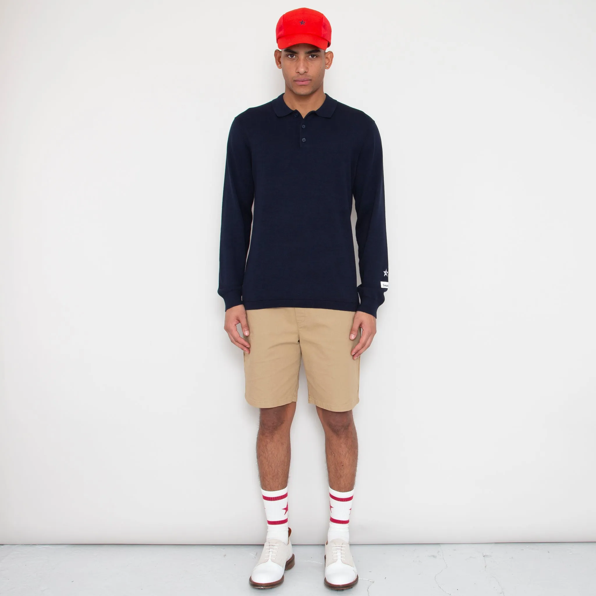 Fine Cut Knitted Polo - Deep Navy