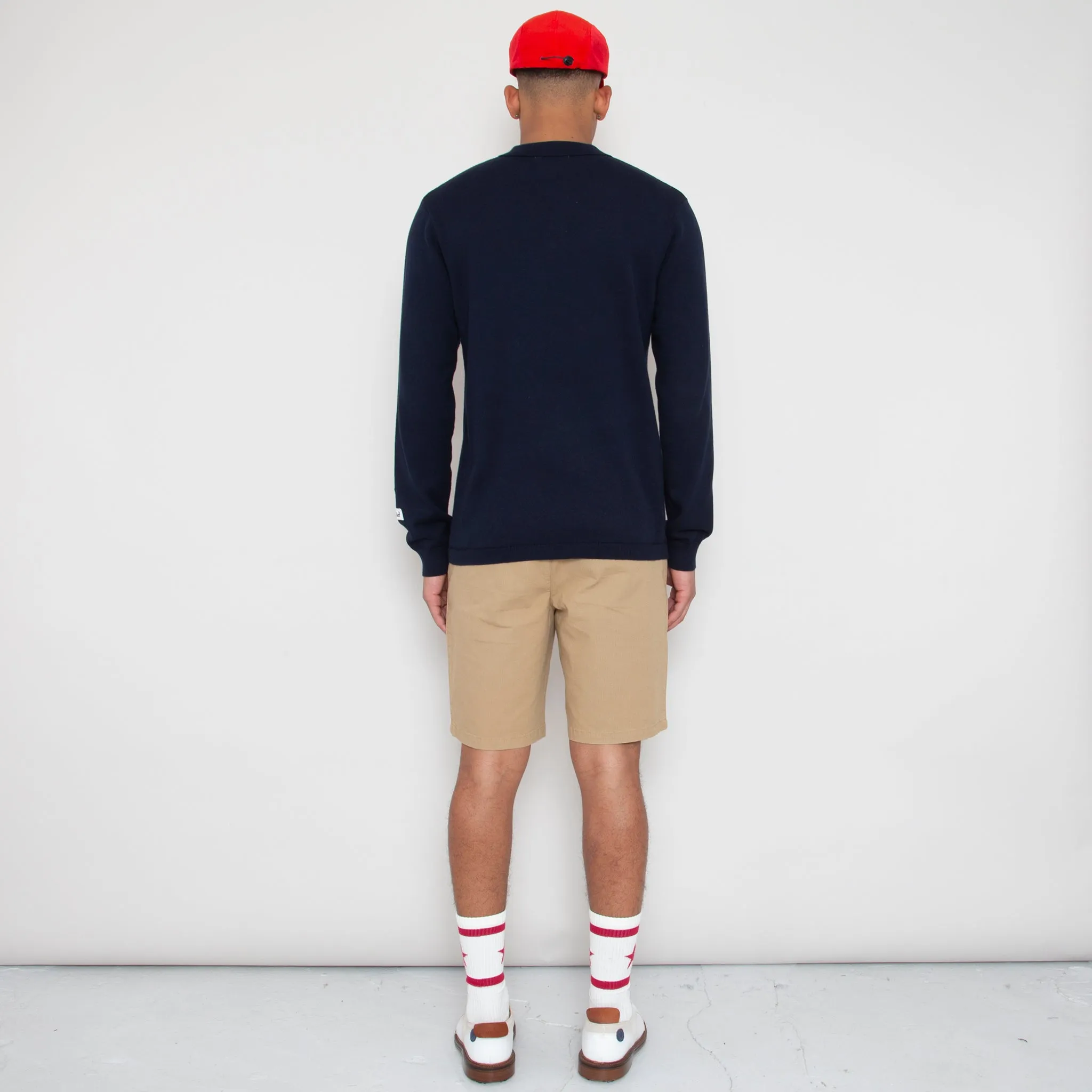 Fine Cut Knitted Polo - Deep Navy