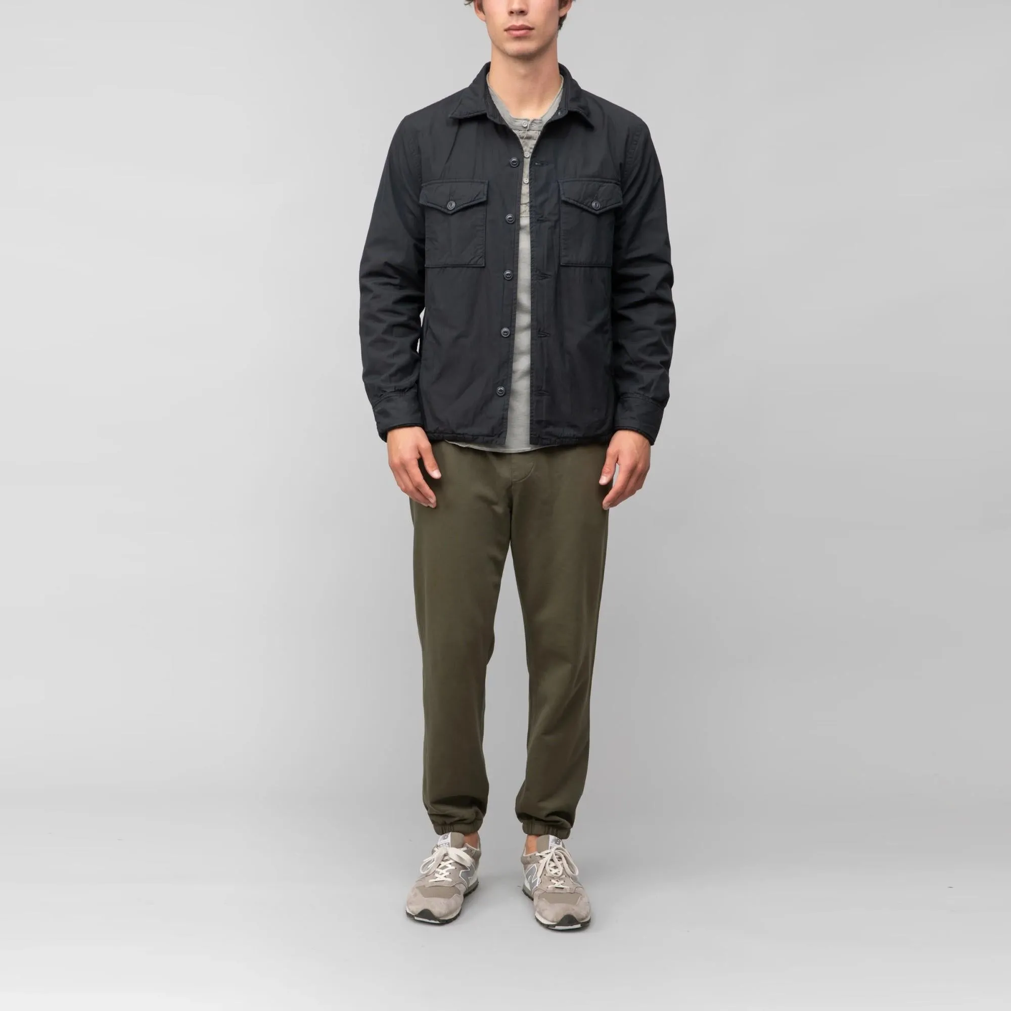 Fleece Lined Shirt Jacket (Slate)