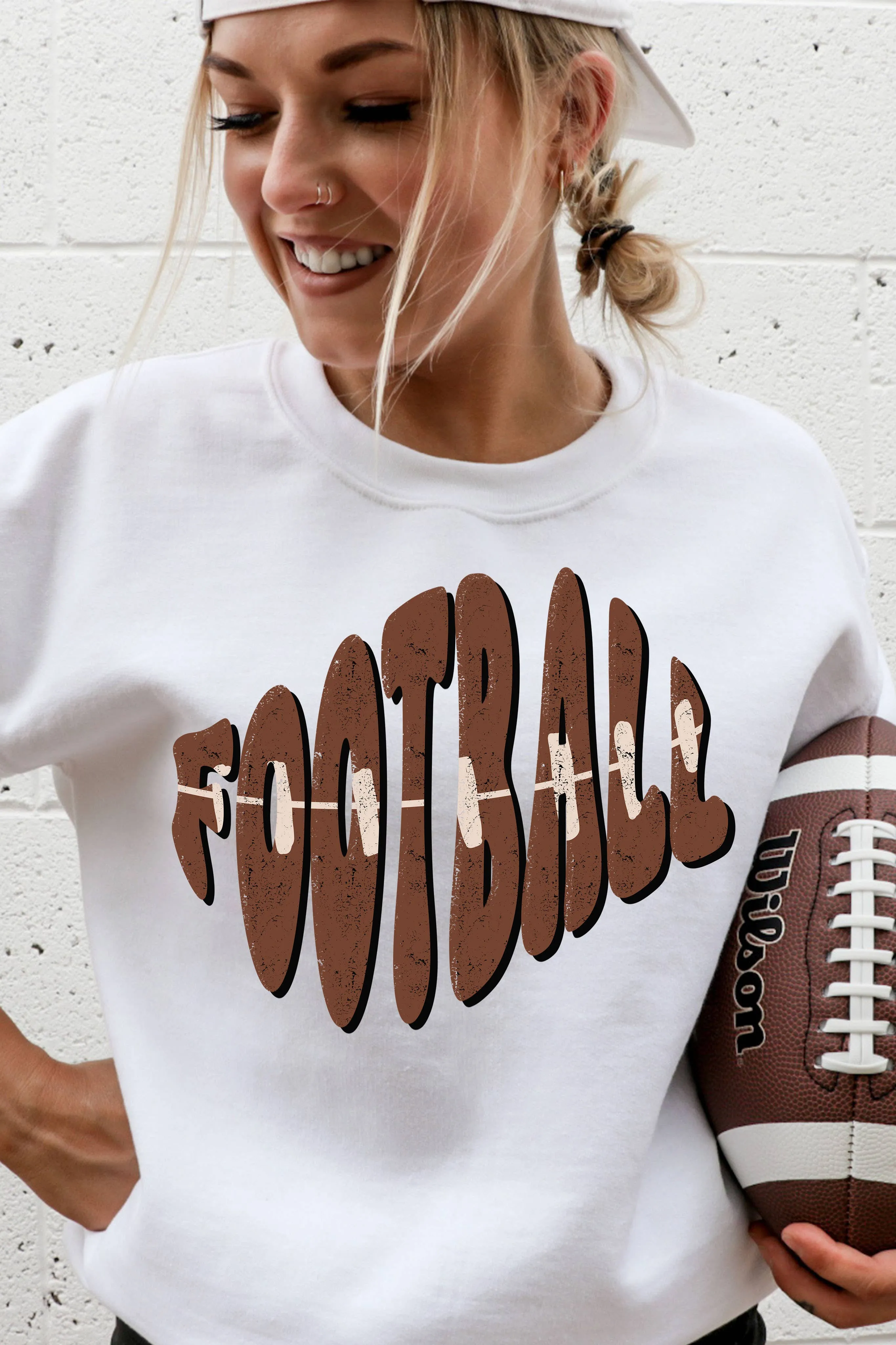 FOOTBALL SWEATER: L / Ash