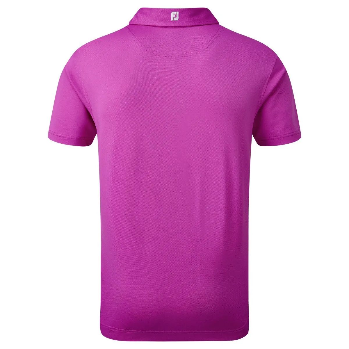 FootJoy Stretch Pique Solid Colour Polo Shirt - Mulberry/White