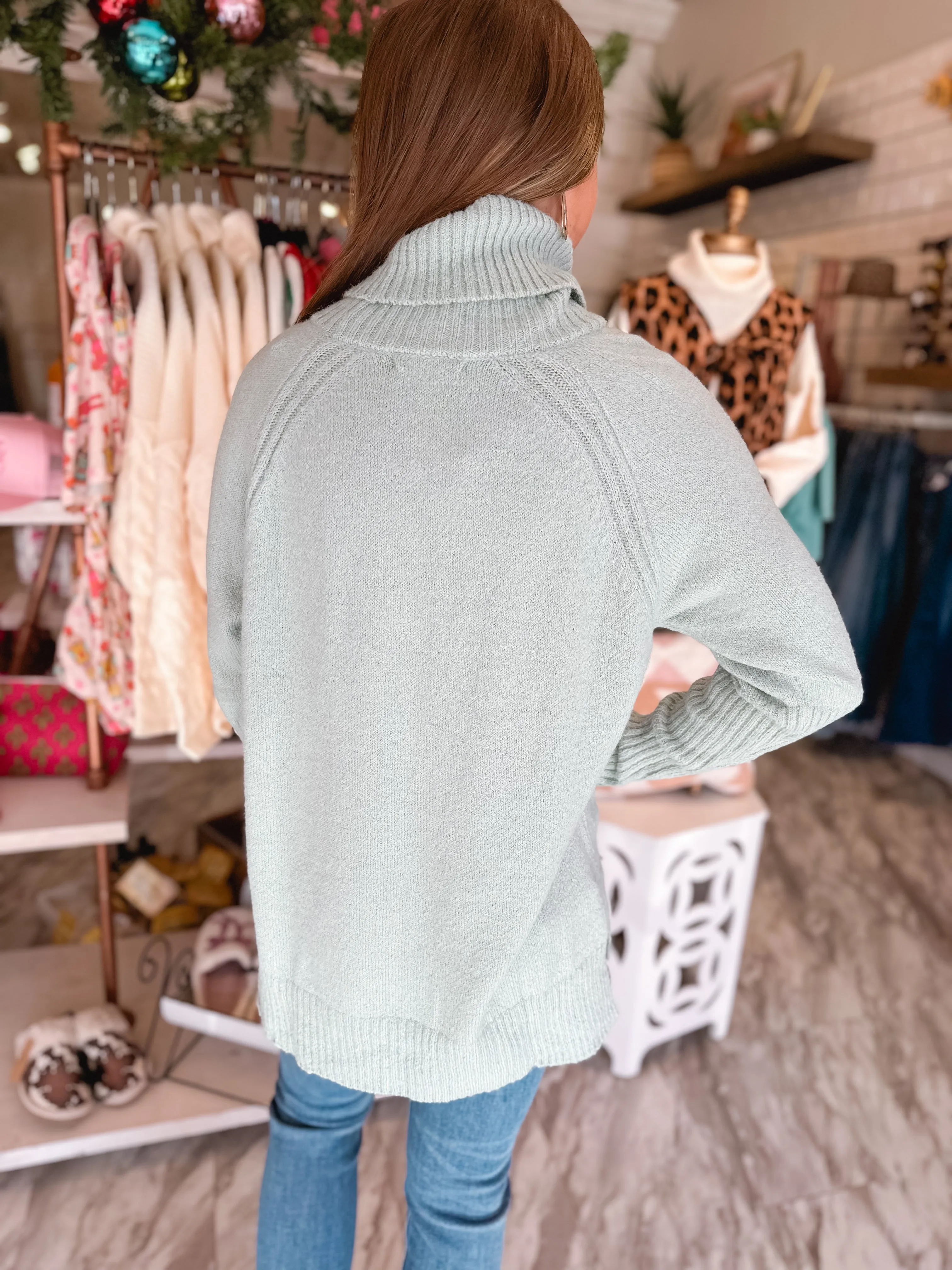 Forest Whisper Sage Lux Sweater