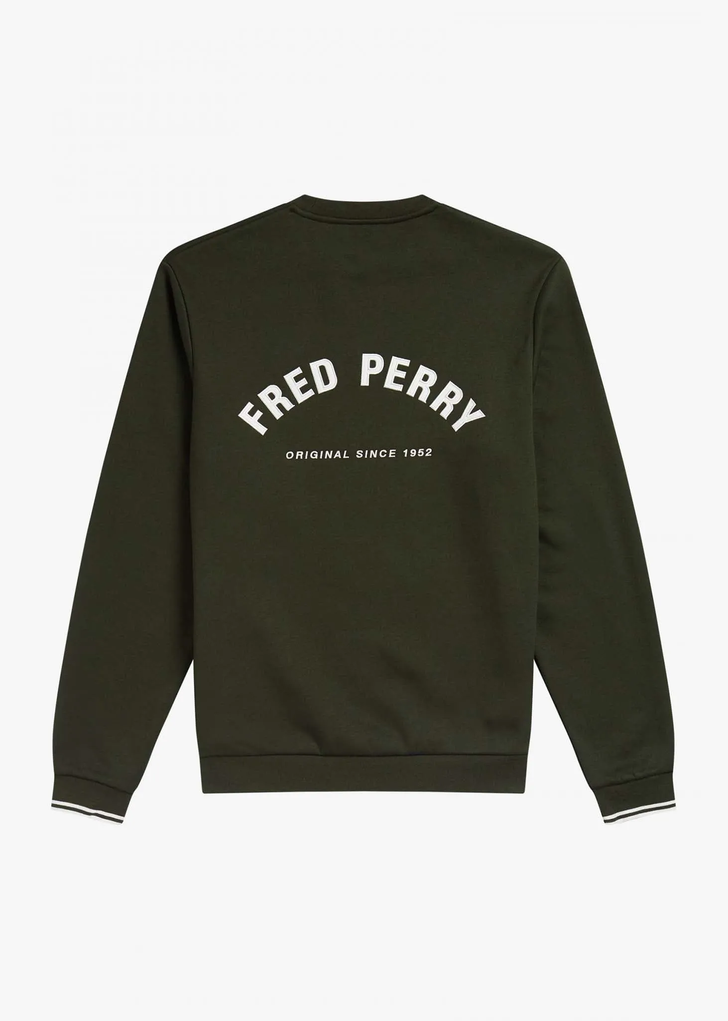 Fred Perry embroidered sweat - hunting green