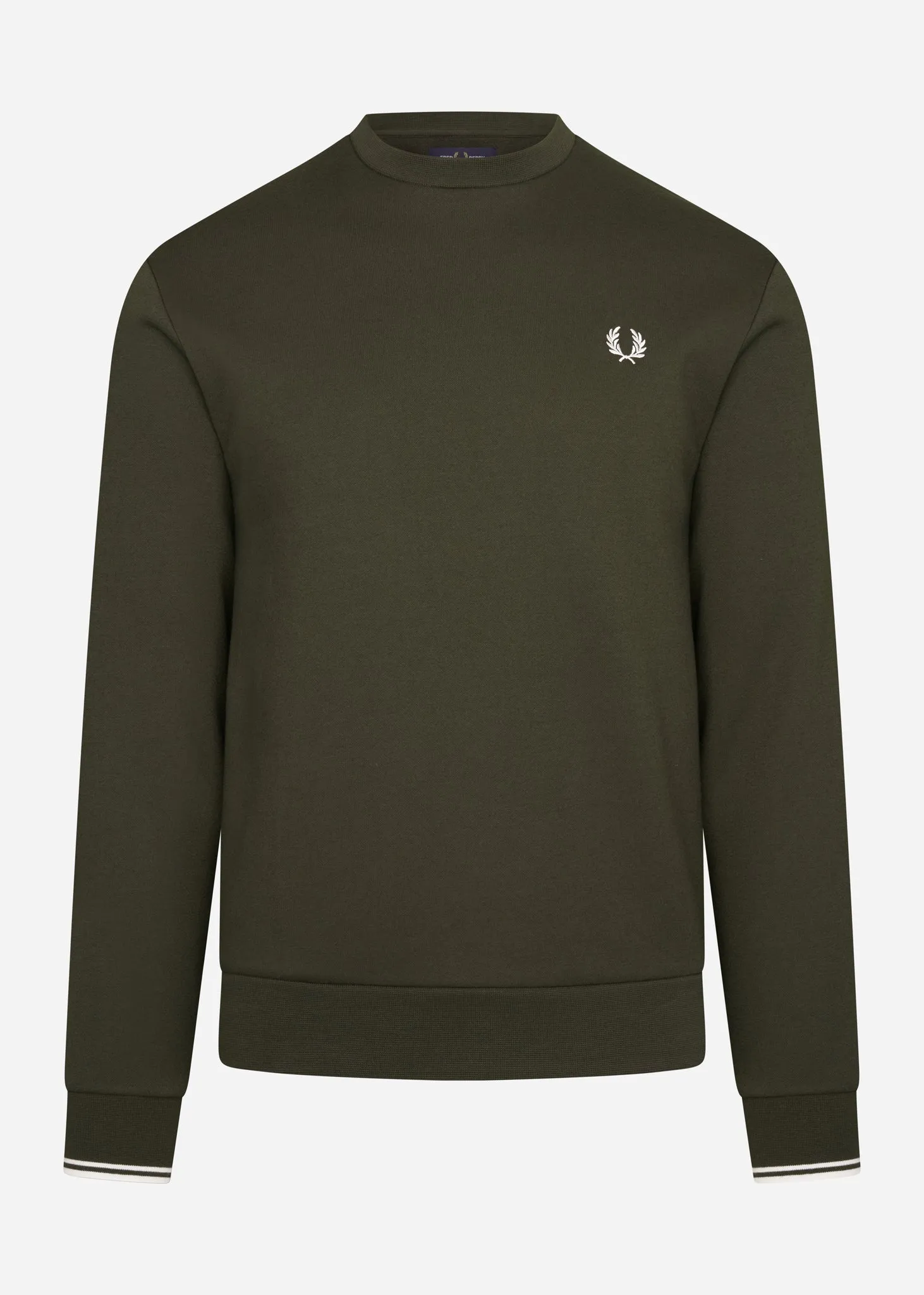 Fred Perry embroidered sweat - hunting green