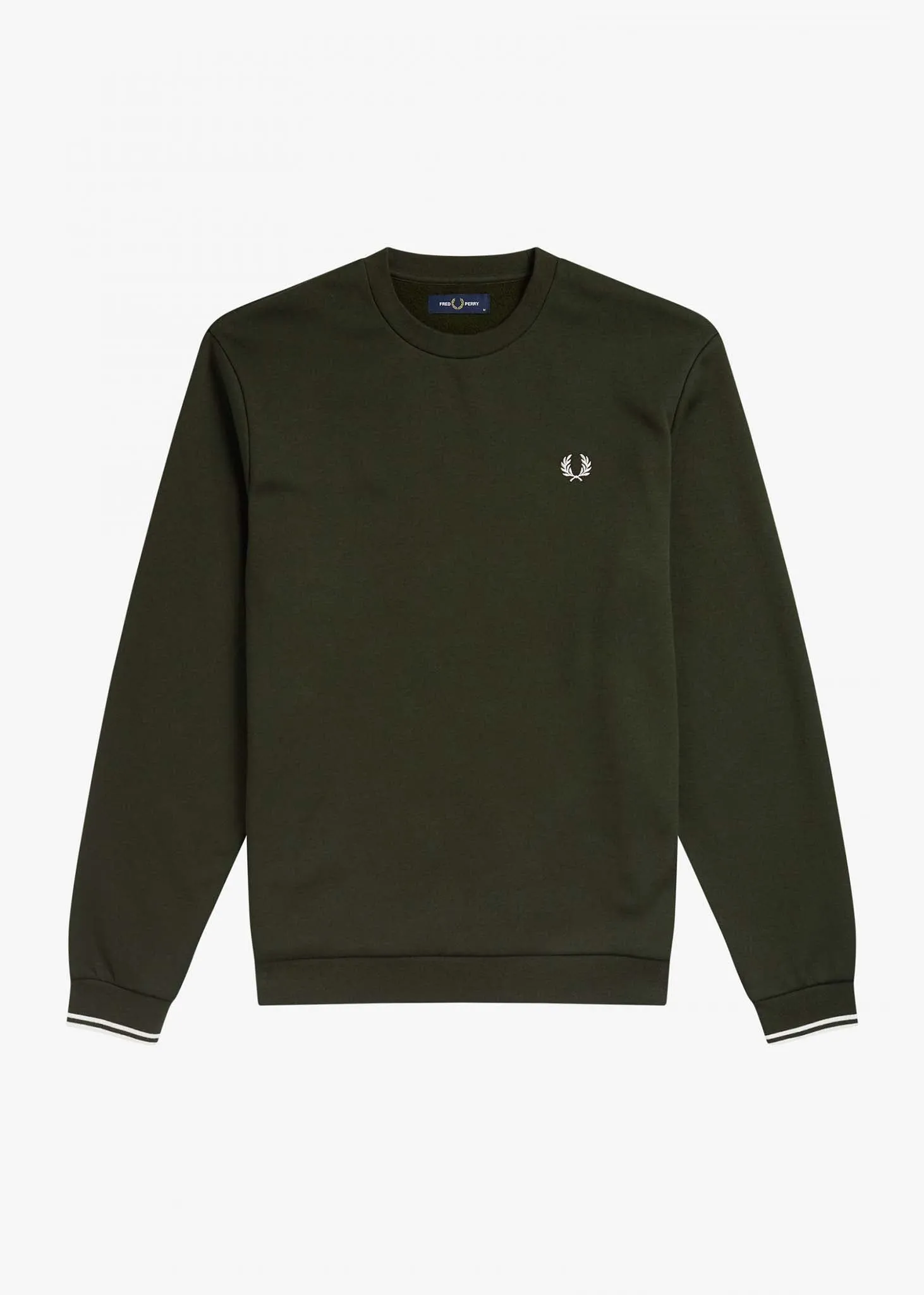 Fred Perry embroidered sweat - hunting green