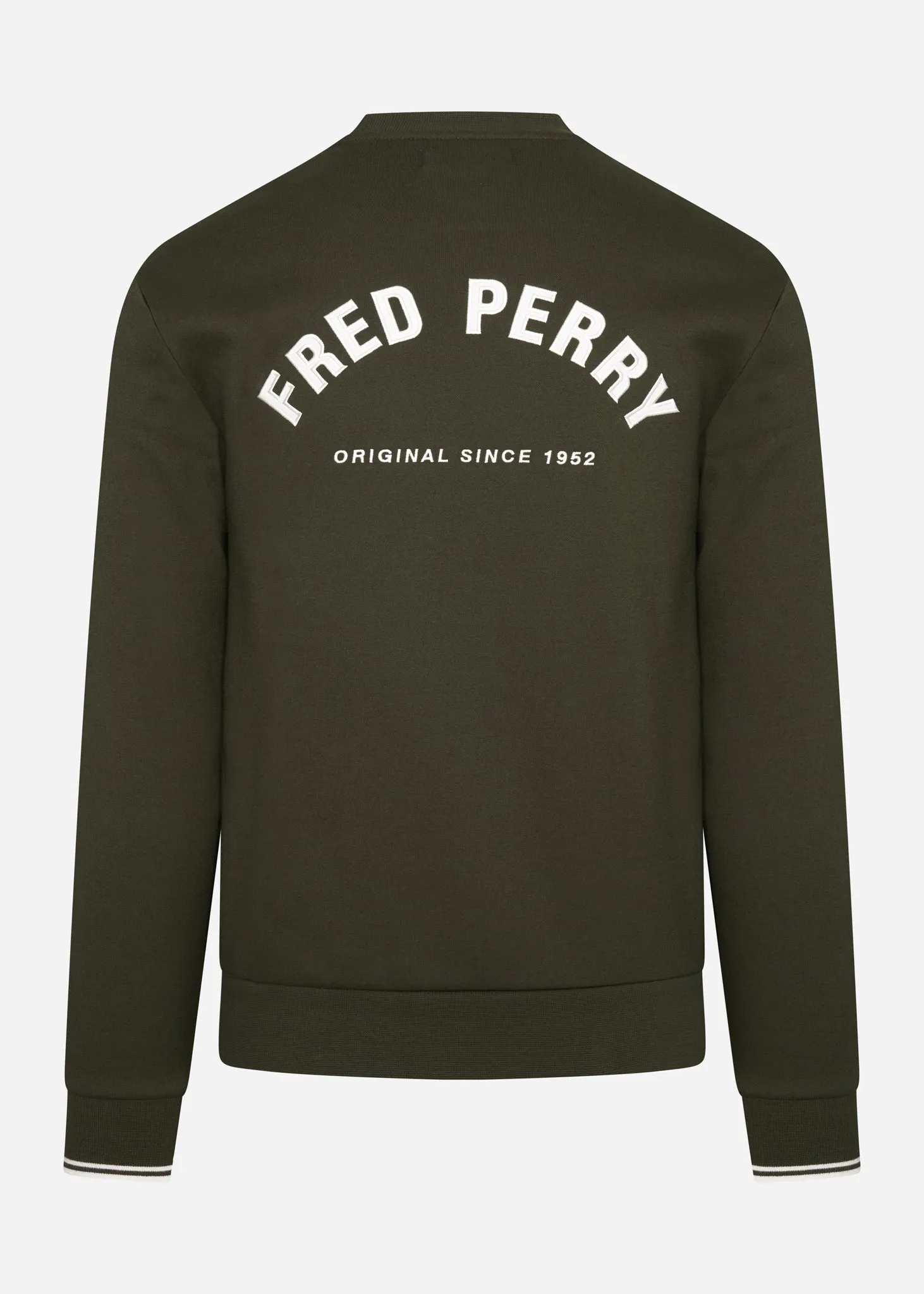 Fred Perry embroidered sweat - hunting green