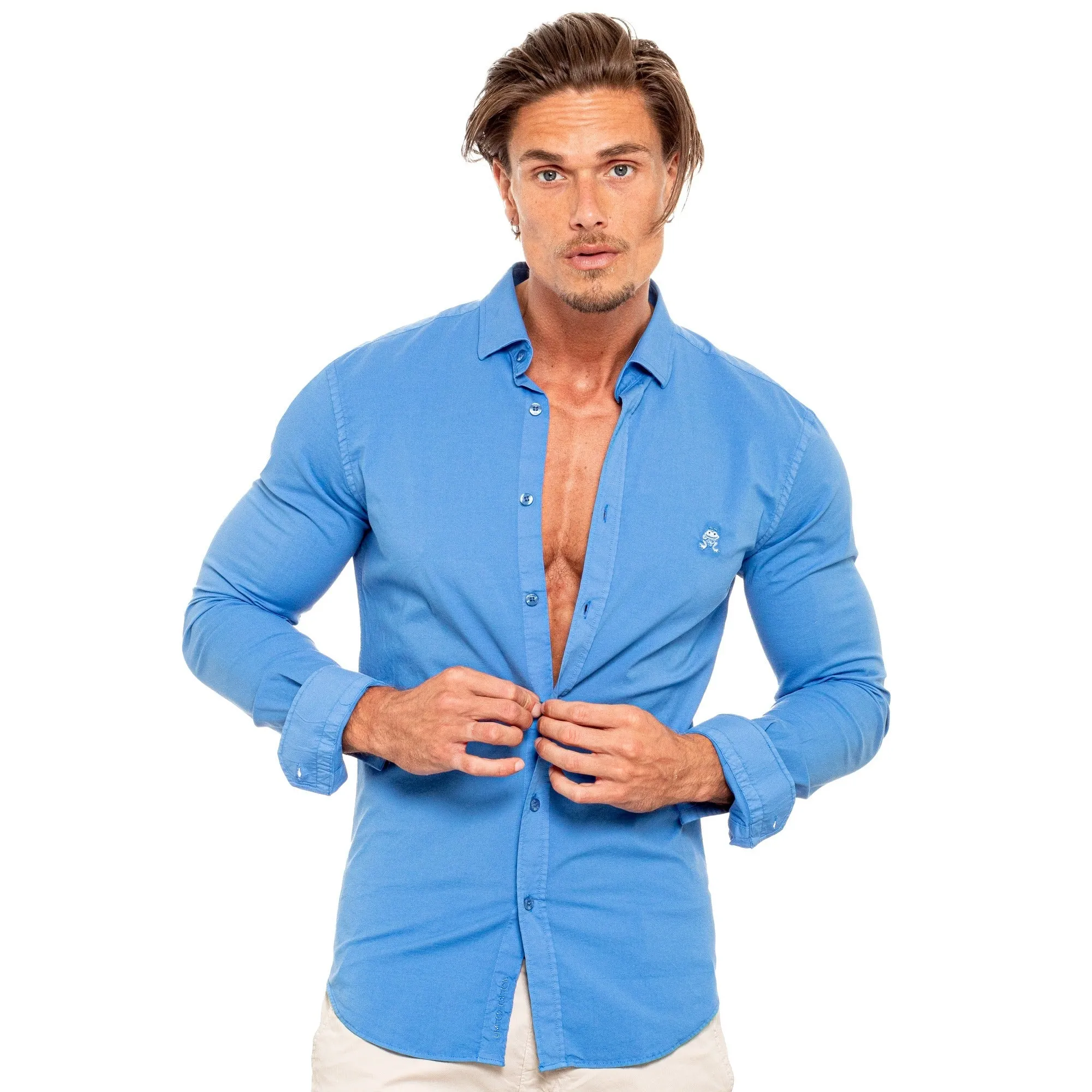 FROG Stretch Button Down Shirt - Blue