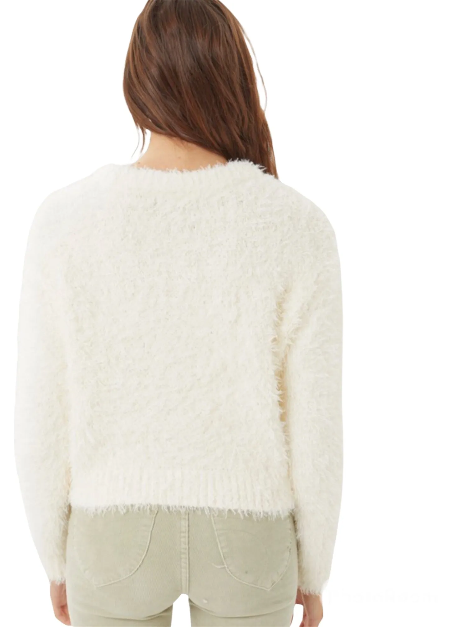 Fuzzy Soft Ivory Fur Sweater