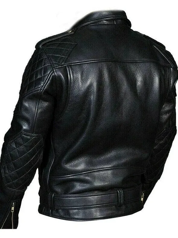 Gay Motorcycle Cop Leather Jacket Black