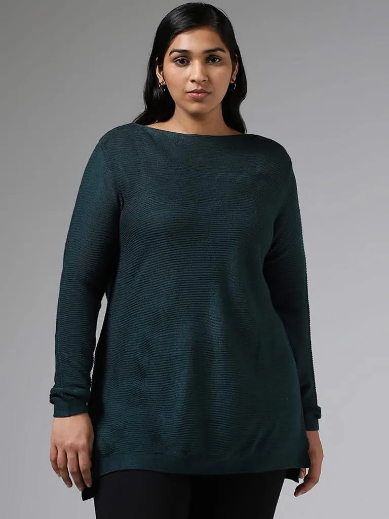 Gia Forest Green Knitted Long Sweater