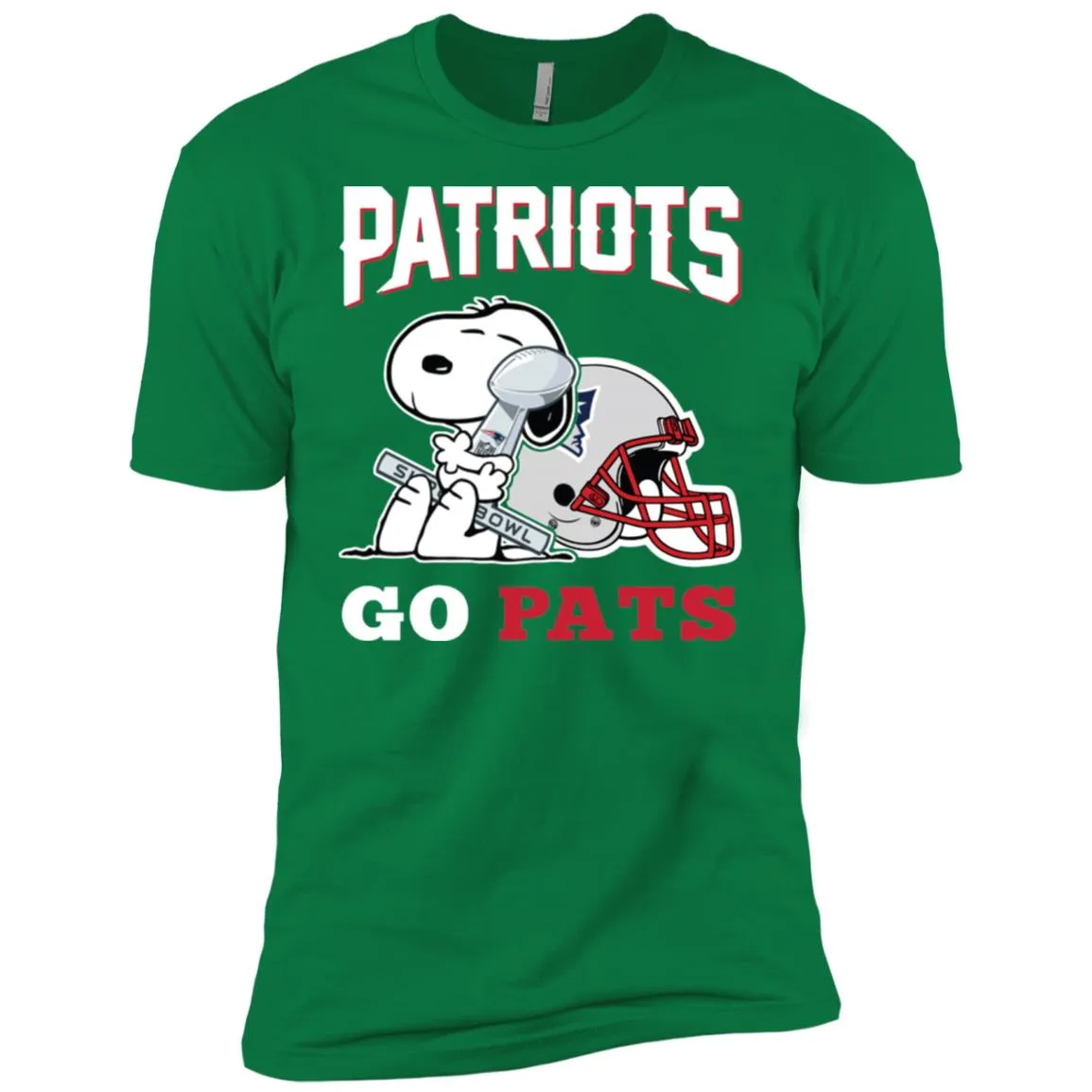 Go Pats - New England Patriots Super Bowl 2019 Snoopy Football Nfl Men Short Sleeve T-Shirt