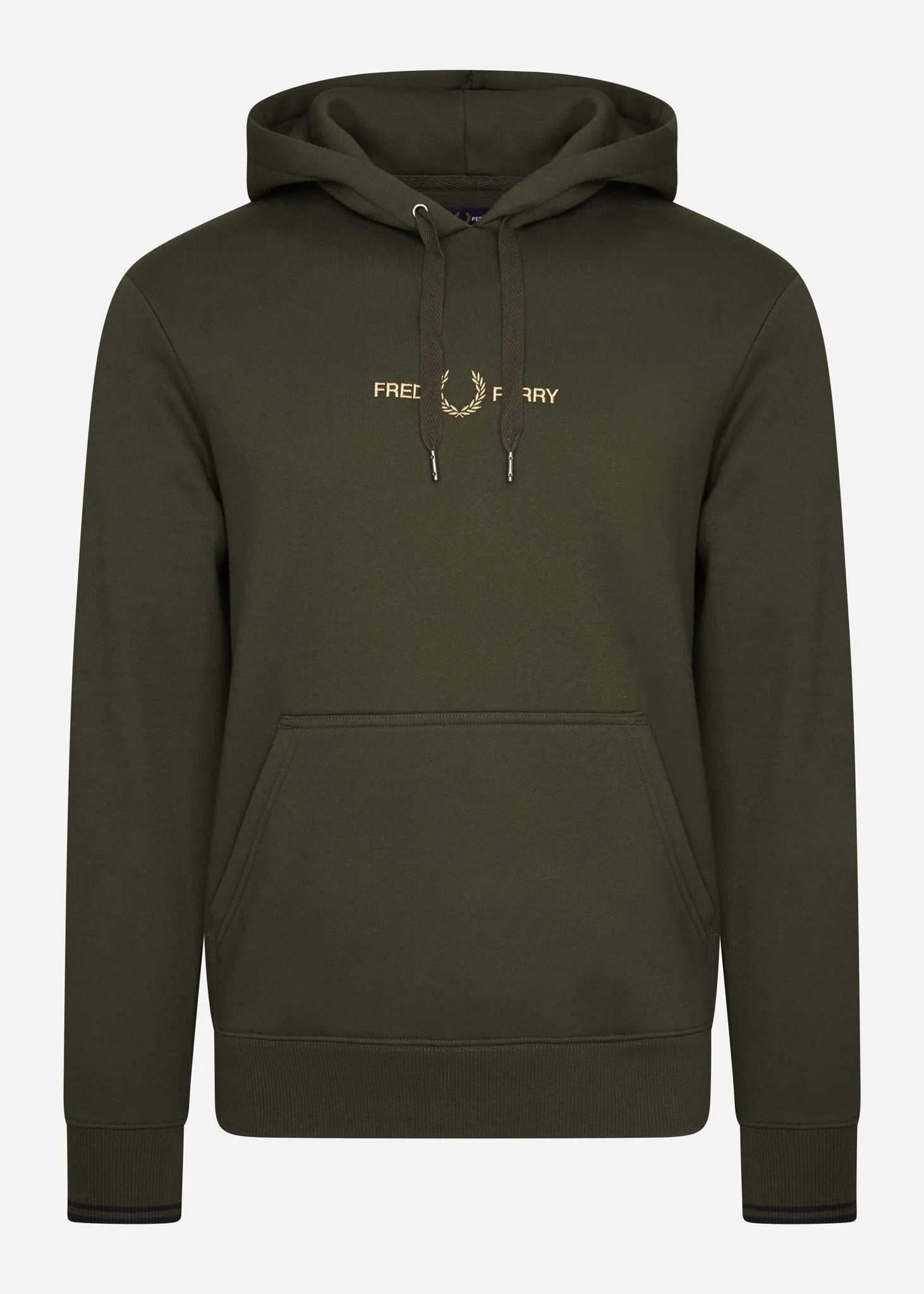 Graphic hooded sweatshirt - hunting green