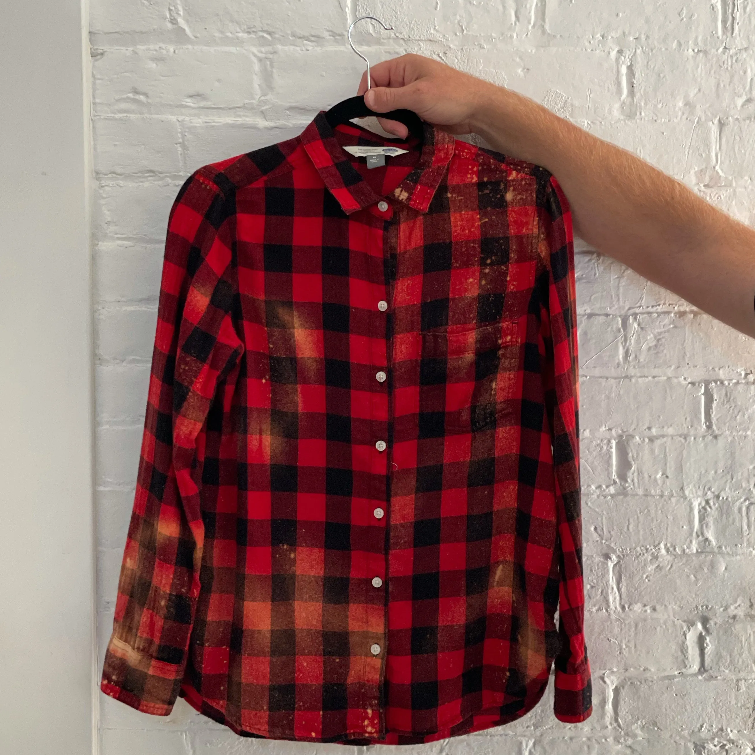 Hand Bleached Flannel Buffalo Check