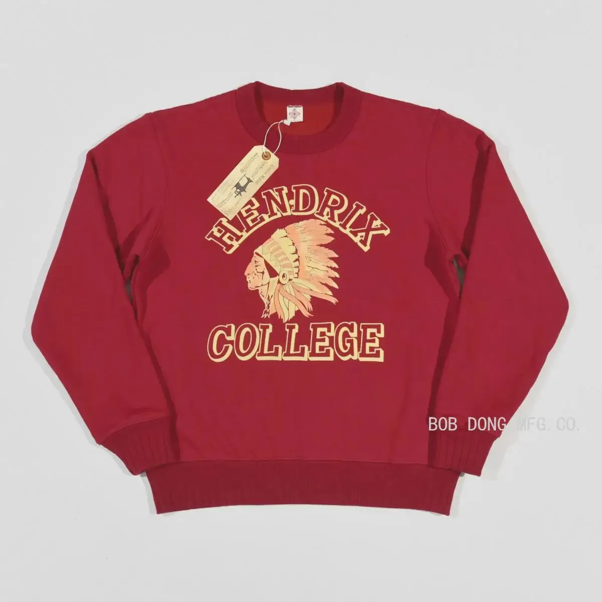 Hen-drix College Print Sweatshirts Men Motorcycle Sweater Thick