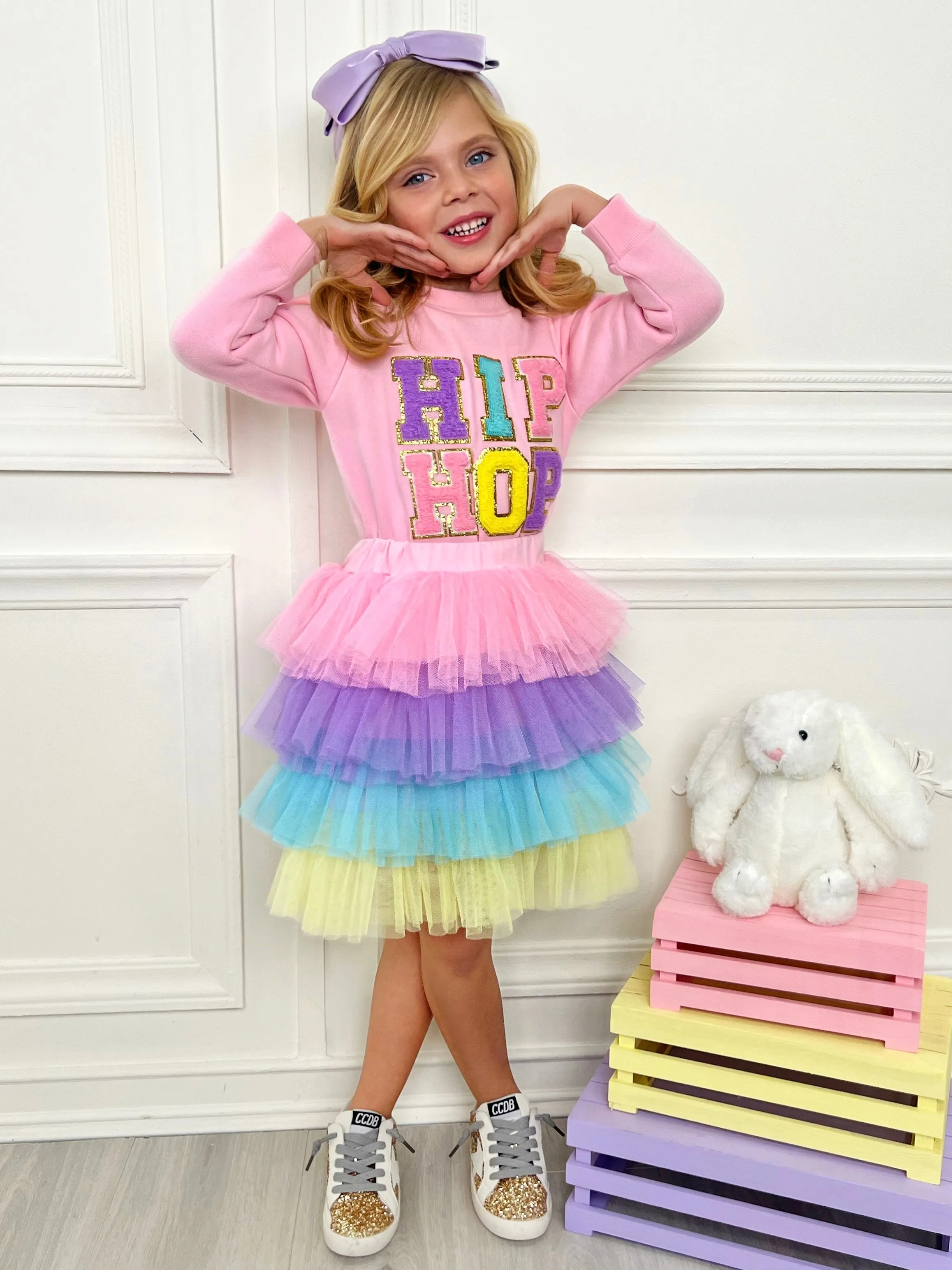 Hip Hop Sparkle Tutu Skirt Set