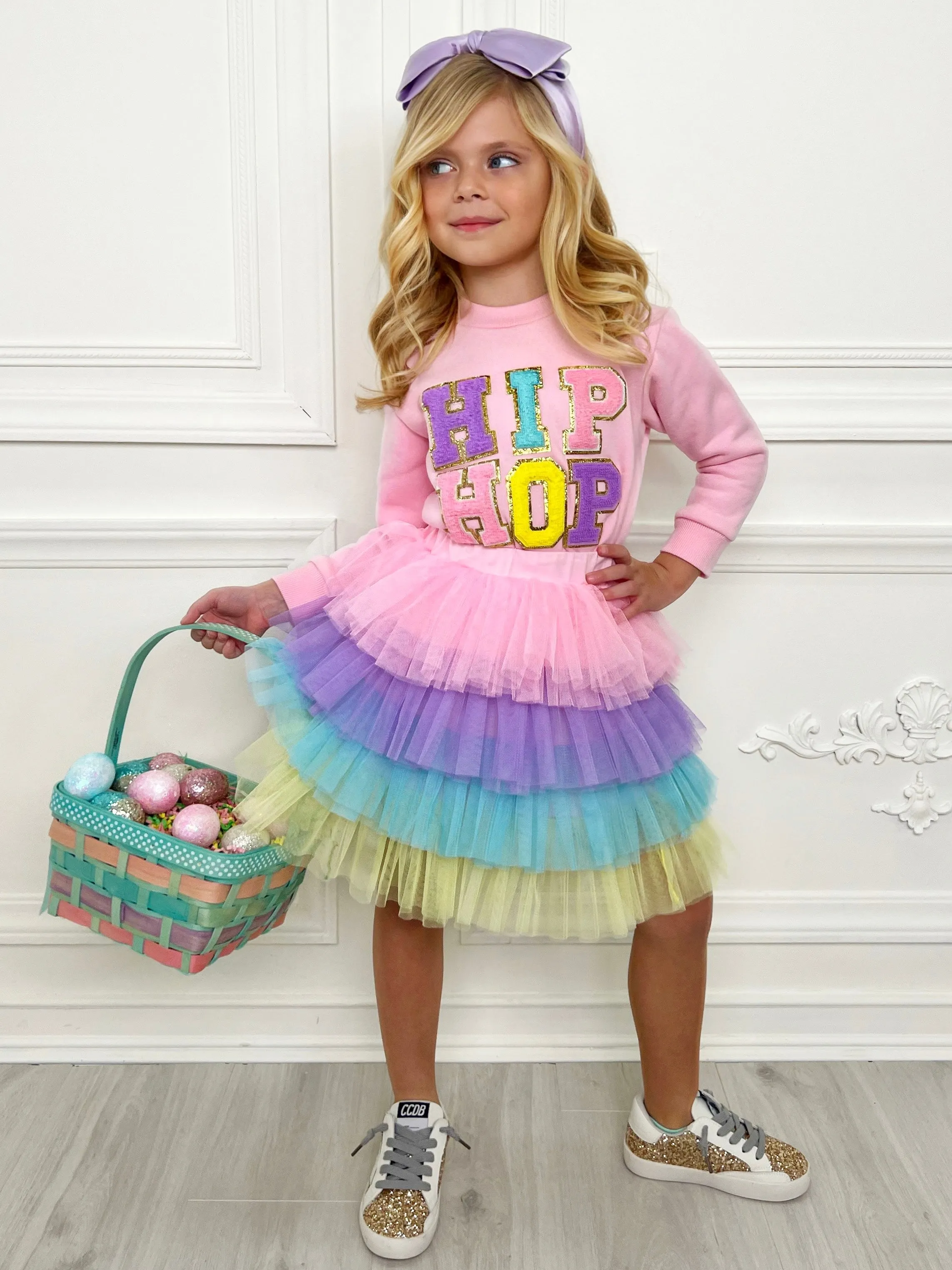 Hip Hop Sparkle Tutu Skirt Set