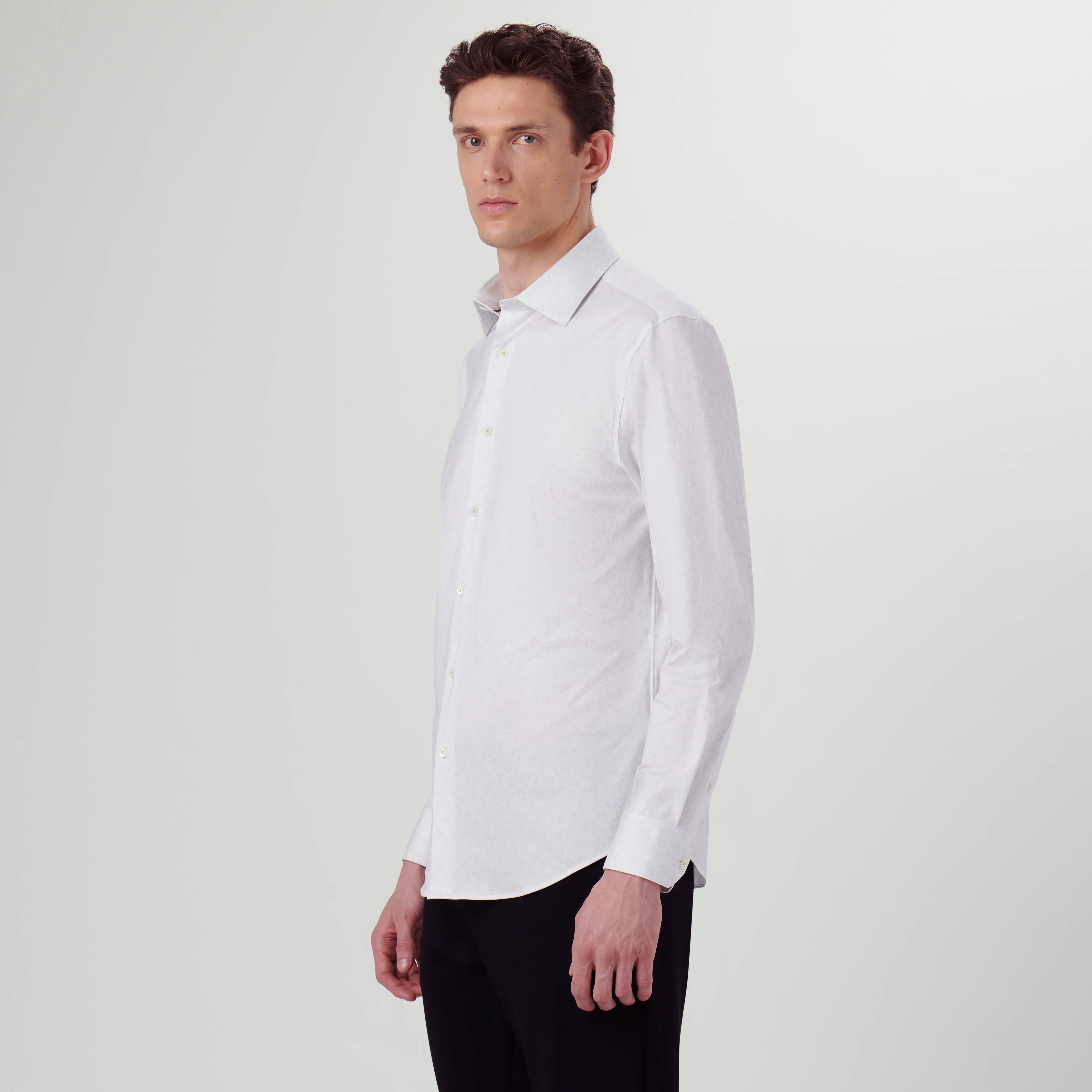 James Geometric Dot Print OoohCotton Shirt