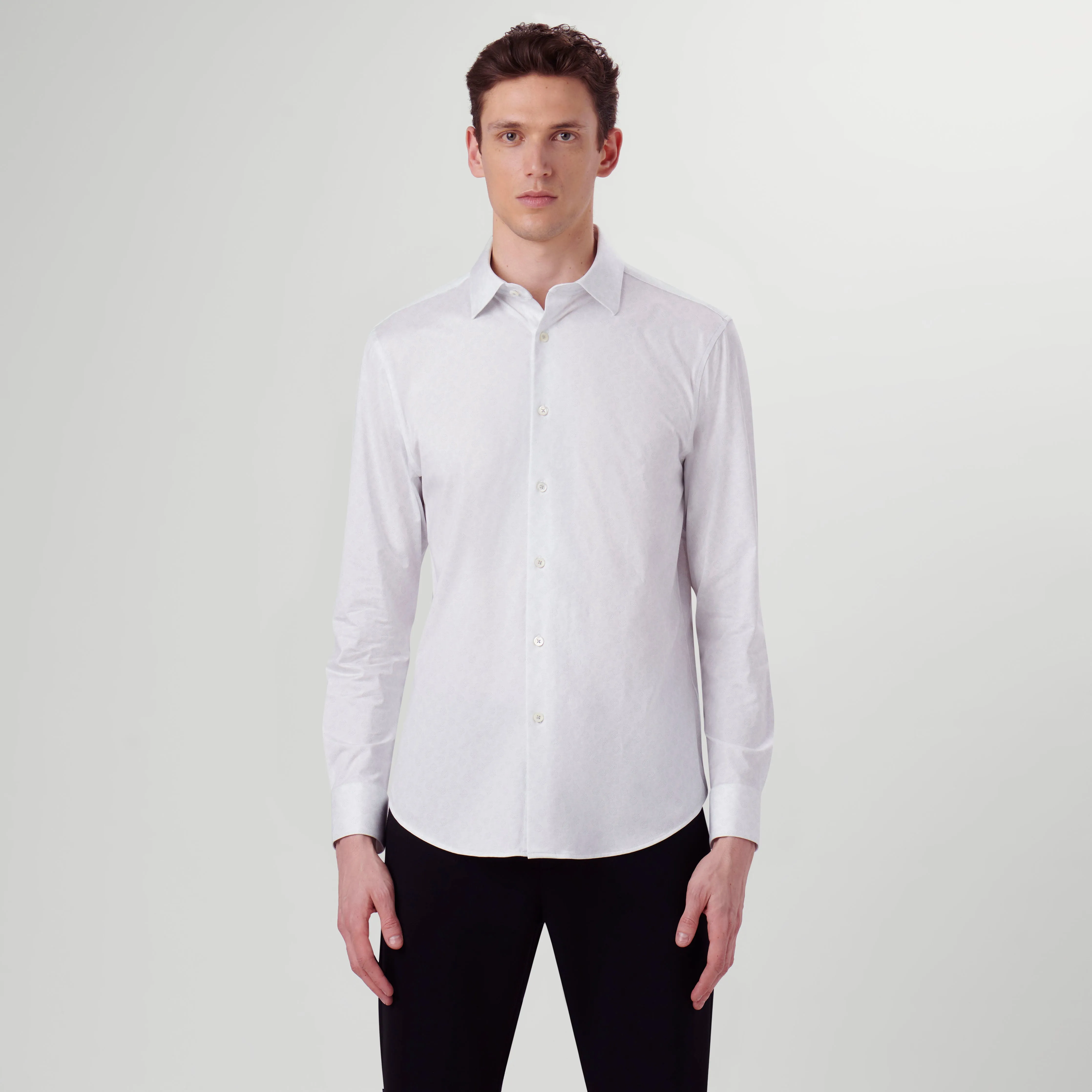 James Geometric Dot Print OoohCotton Shirt