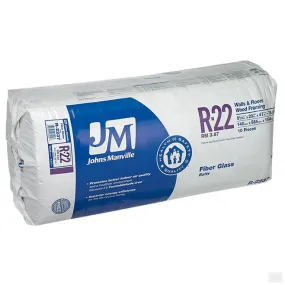 Johns Manville Fiberglass Insulation R-22 23" x 47" x 5.5"; 75.08 sq.ft