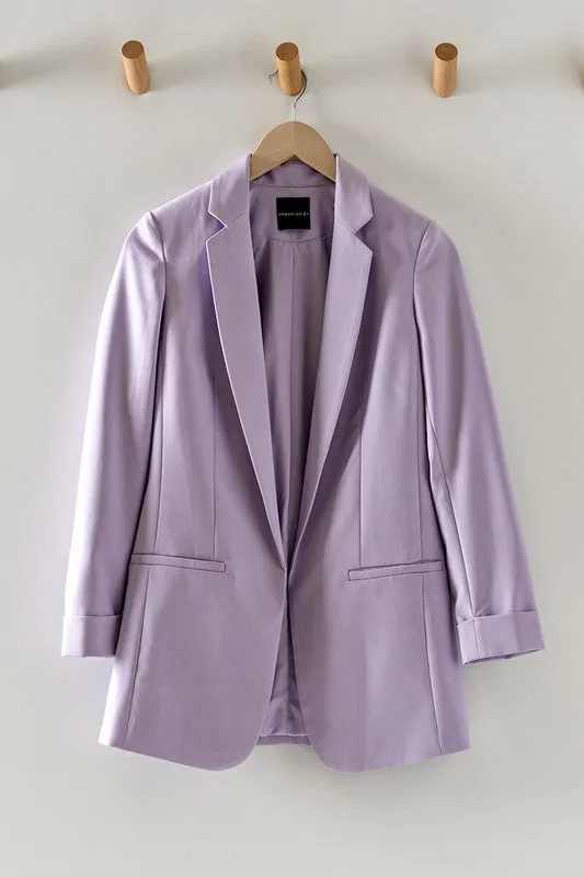 Julianne Open Front Lavender Blazer