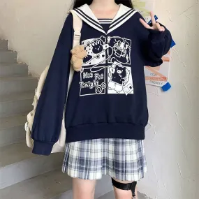 Kawaii Printed Sailor Sweater