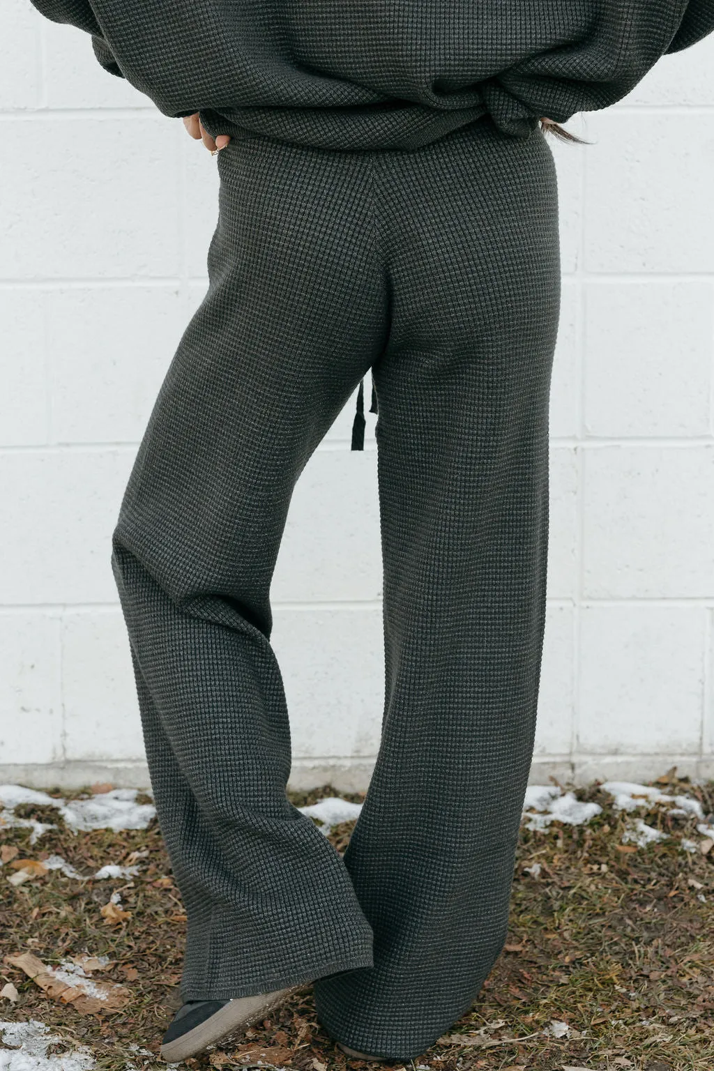 Kaydee Sweater Pants-Heathered Charcoal