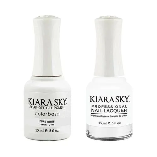 Kiara Sky Classic Gel & Polish Duo - #401 Pure White