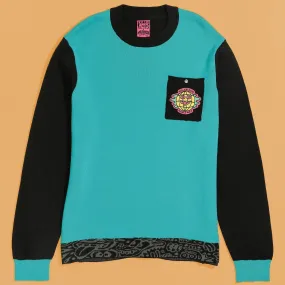 Killer Acid x The Bindle Conspiracy World Wide Teal & Black Sweater