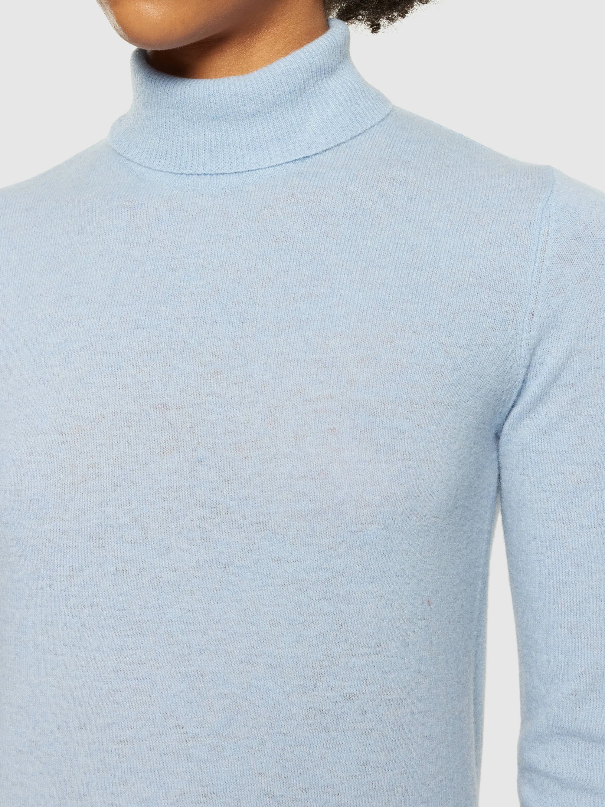 Lambswool roll neck - Asley Blue