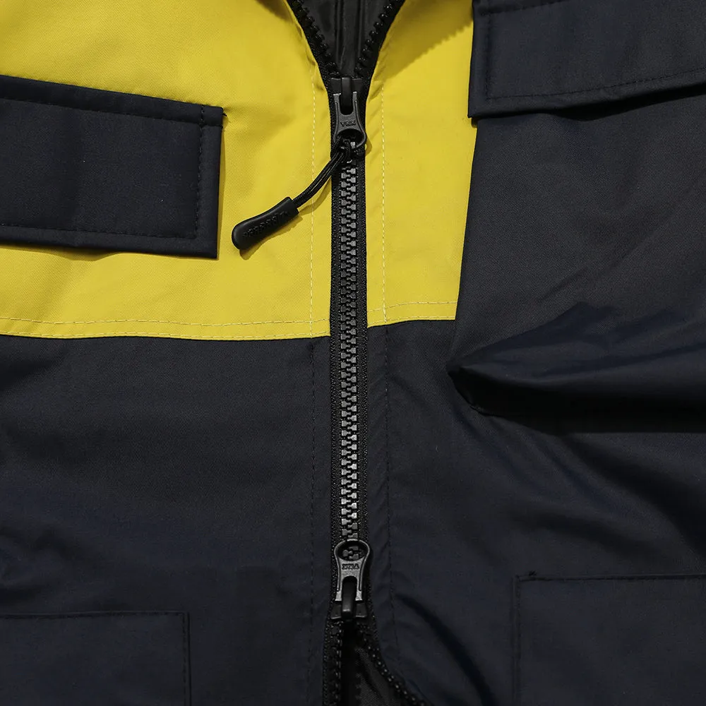 LIGHT POCKET HOODED JACKET LIME / CHARCOAL