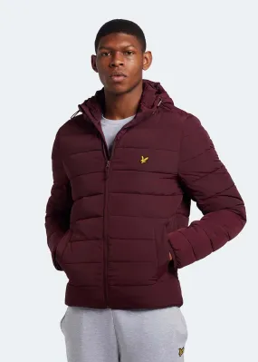 Lightweight puffer jacket - burgundy