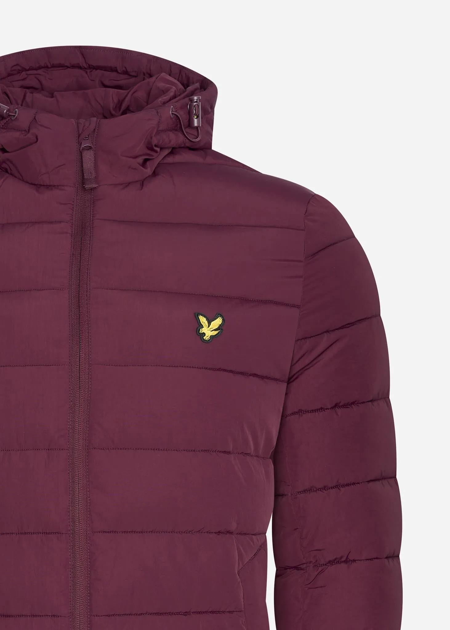 Lightweight puffer jacket - burgundy